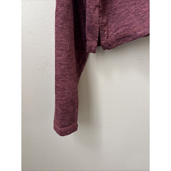 Athleta Women’s Burgundy Oversized Crop Hoodie Sweatshirt XS - Picture 2 of 7